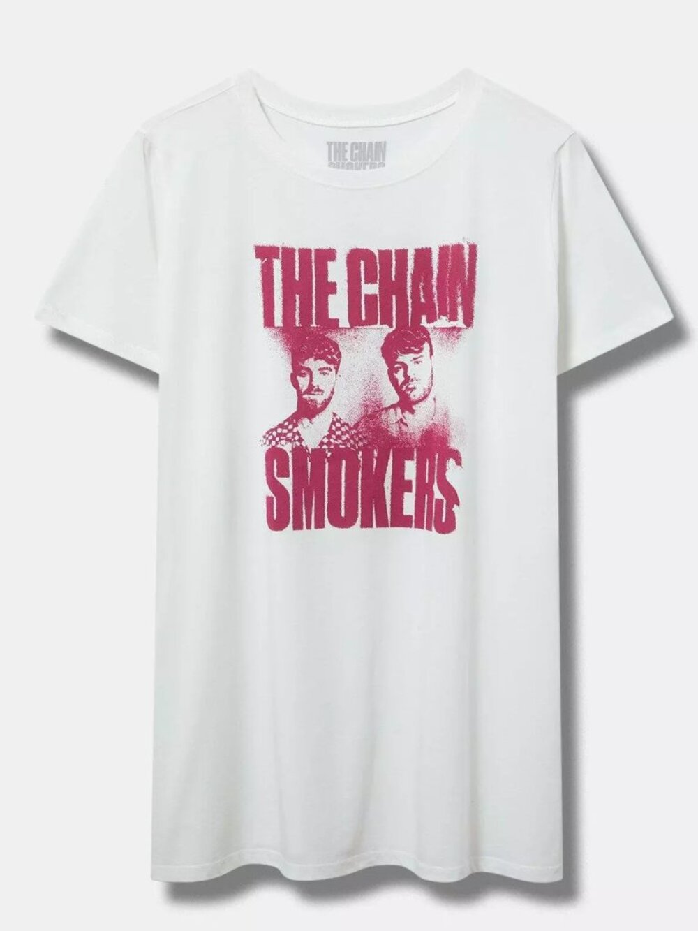 Torrid T-Shirt 4X The Chain Smokers White Crew Tee Top Classic Fit Plus Size EDM